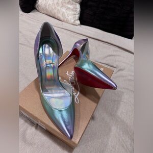 Christian Louboutin Iriza 100 Multicolor Licorne Leather D'Orsay Heel Pump 41